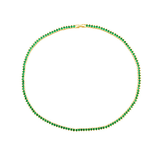 Collier Tennis Melinda - Émeraude