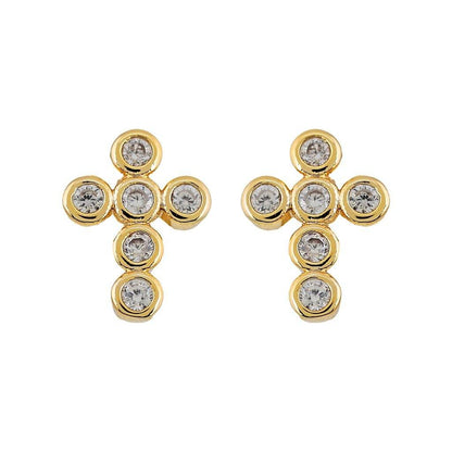 Boucles d'oreilles mini croix Mimi