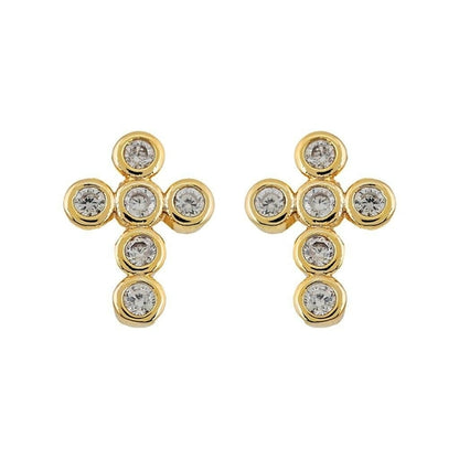 Boucles d'oreilles mini croix Mimi
