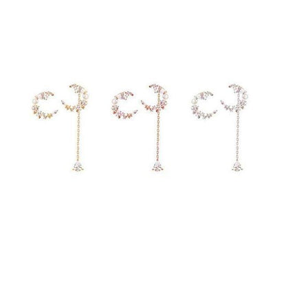 Boucles d'oreilles asymétriques scintillantes