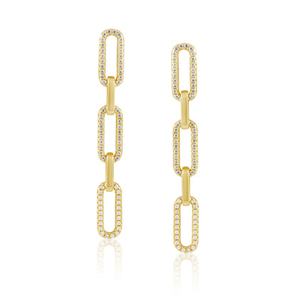 Boucle d'oreille Morgan CZ Link