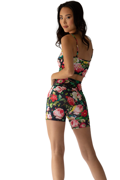 Short de sport froissé MISHA FLORAL