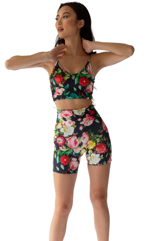 Short de sport froissé MISHA FLORAL