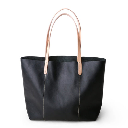 Bolso de mano sencillo de cuero genuino