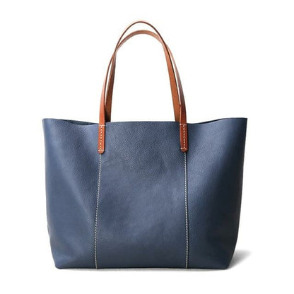 Sac fourre-tout simple en cuir véritable