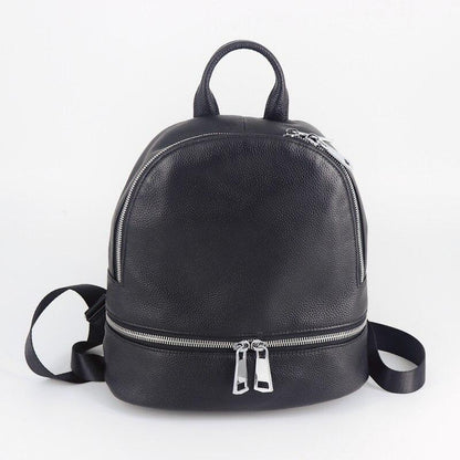 Mochila elegante de cuero negro