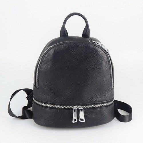 Mochila elegante de cuero negro