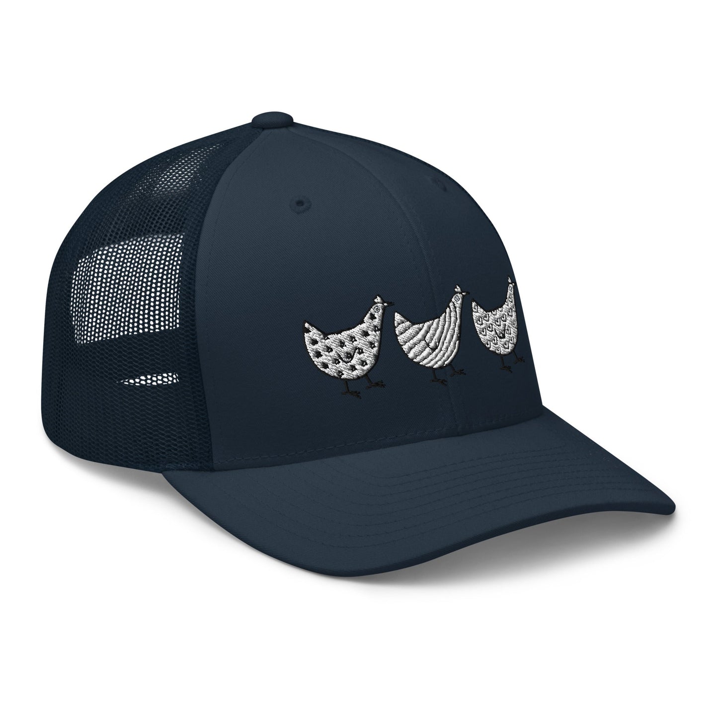 Casquette de camionneur Jacki Easlick Three Chickens