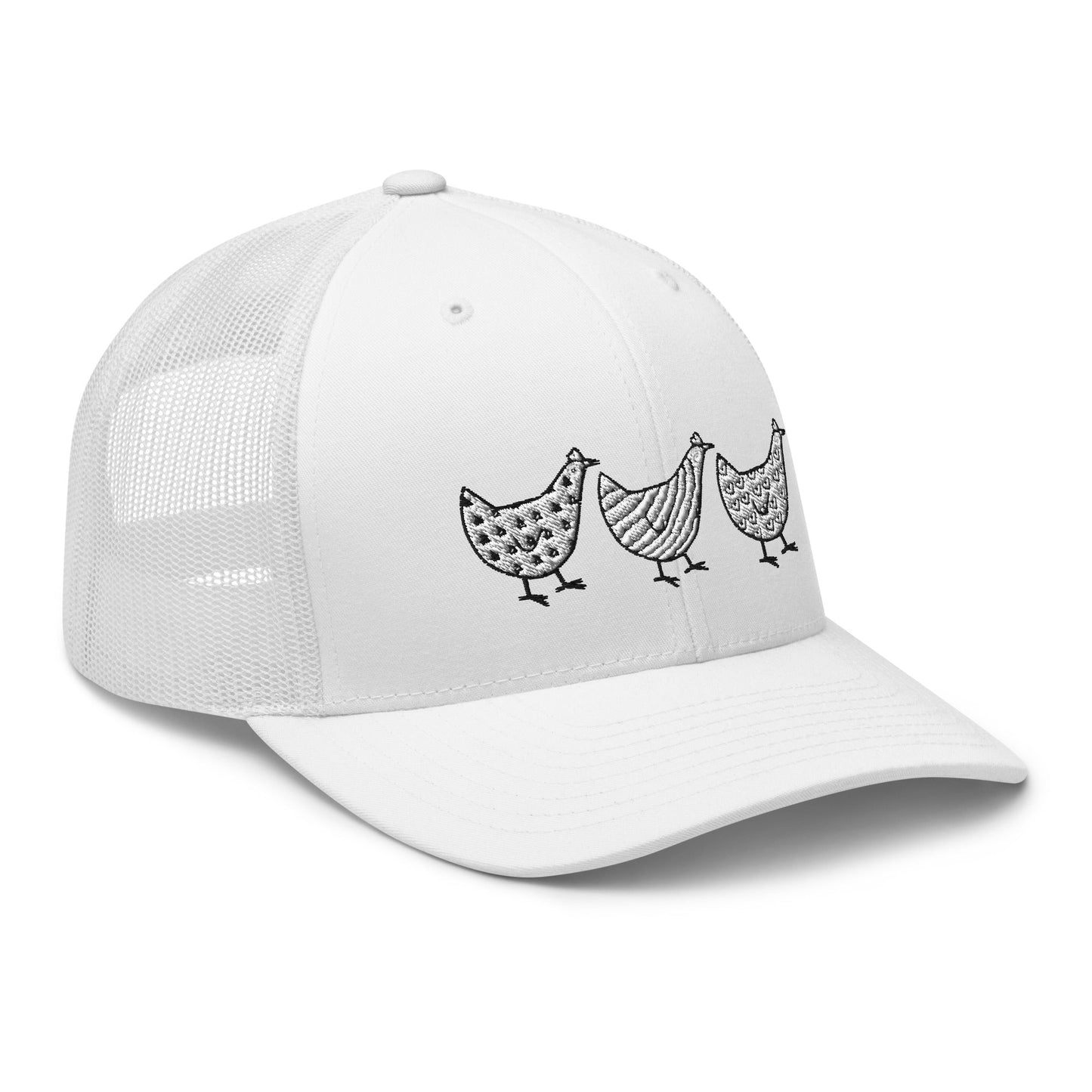 Casquette de camionneur Jacki Easlick Three Chickens
