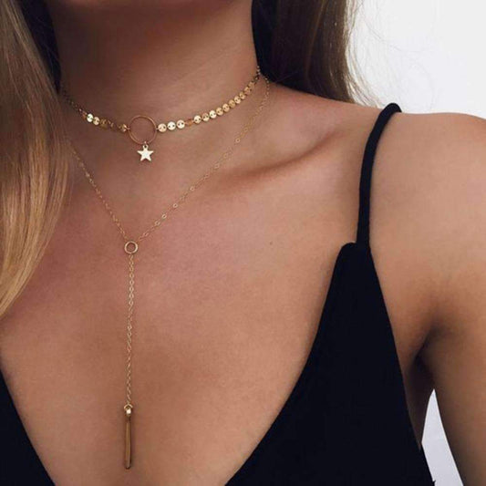 Collier ras du cou étoile Lariat