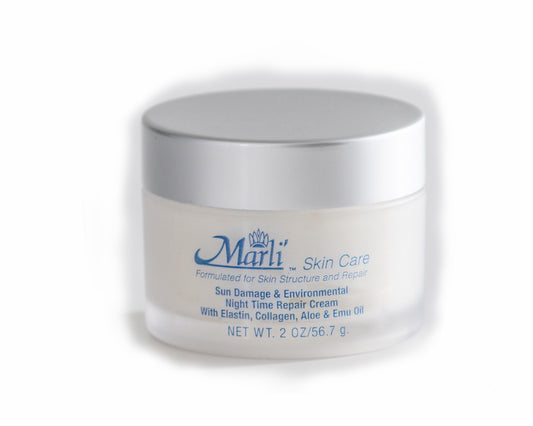 Kit facial reafirmante con colágeno Marli y crema reparadora de daños solares