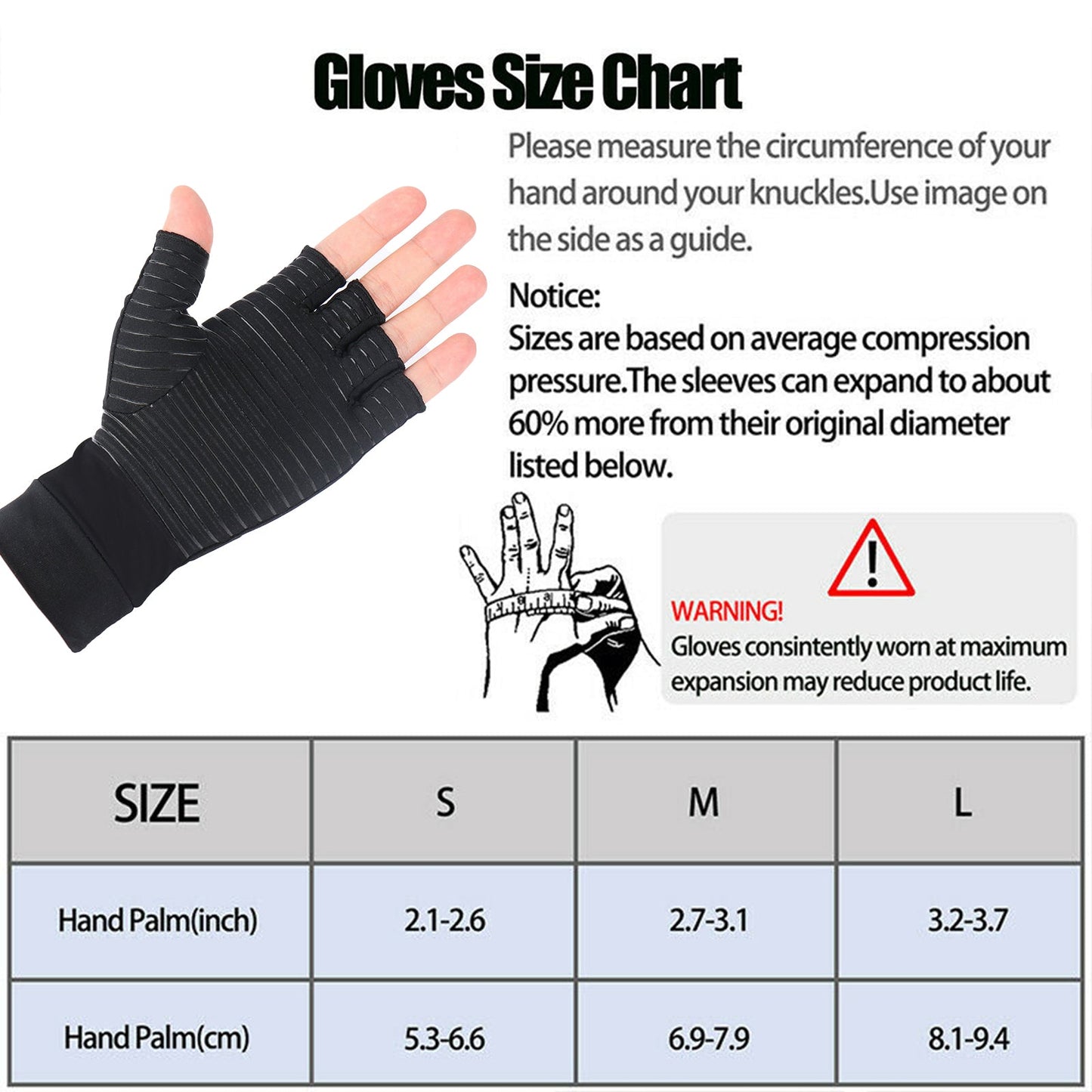 Gants de compression antidérapants en fibre de cuivre pour hommes et femmes, pour l'arthrite 