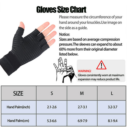 Gants de compression antidérapants en fibre de cuivre pour hommes et femmes, pour l'arthrite 