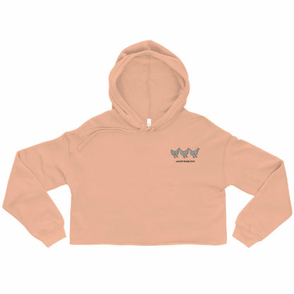 Sudadera corta con capucha de Jacki Easlick "Tres Pollos"