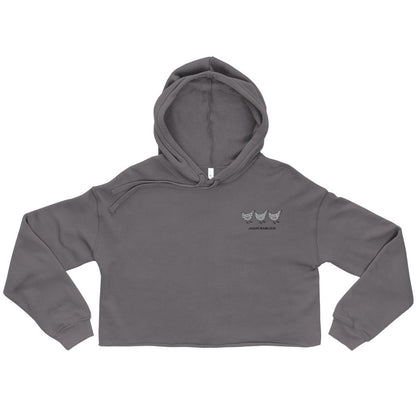 Sudadera corta con capucha de Jacki Easlick "Tres Pollos"