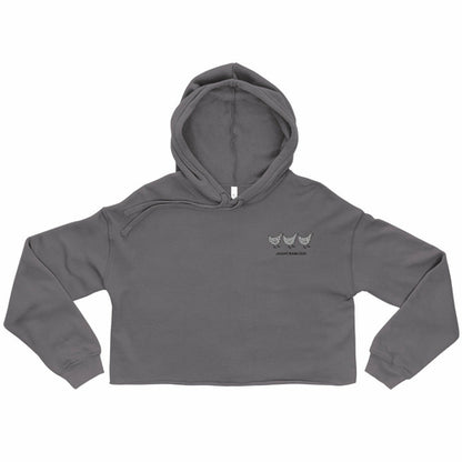 Sudadera corta con capucha de Jacki Easlick "Tres Pollos"