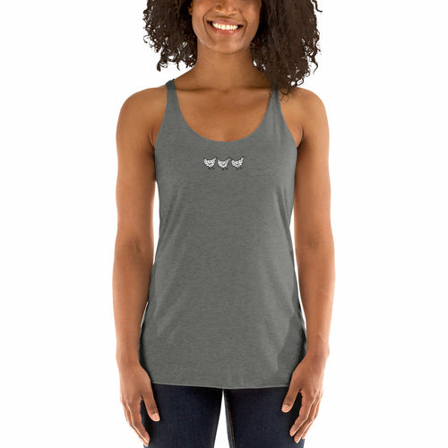 Camiseta de tirantes con espalda nadadora para mujer de Jacki Easlick Three Chicken