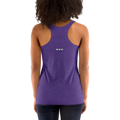 Camiseta de tirantes con espalda nadadora para mujer de Jacki Easlick Three Chicken