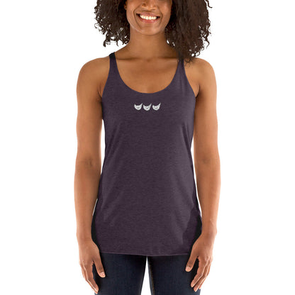 Camiseta de tirantes con espalda nadadora para mujer de Jacki Easlick Three Chicken