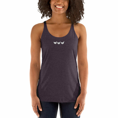 Camiseta de tirantes con espalda nadadora para mujer de Jacki Easlick Three Chicken